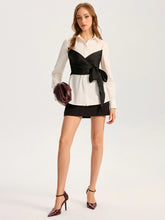 2 in 1 Cotton-Blend Shirt with Belt